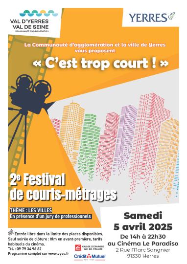 affiche 2e FESTIVAL DE COURTS-METRAGES