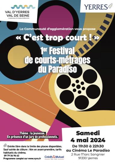 affiche 1er Festival de courts métrages du Paradiso