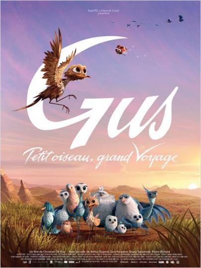 affiche Gus le petit Oiseaux, grand voyage.