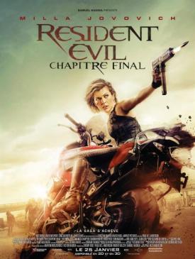 affiche du film Résident Evil - Chapitre Final (- 12 ans)